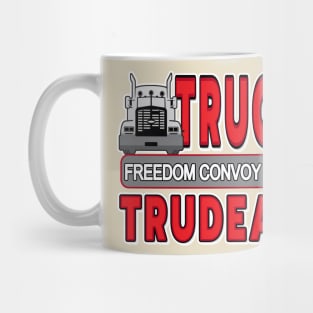 TRUCKERS FOR FREEDOM -TRUDEAU RESIGN SAVE CANADA FREEDOM CONVOY 2022 TRUCKERS RED Mug